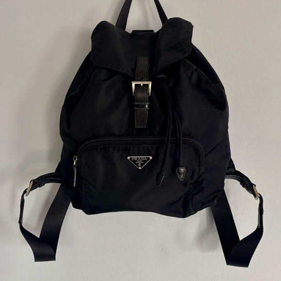 Prada Backpack Mini Tessuto, black nylon, women’s - Picture 1 of 16